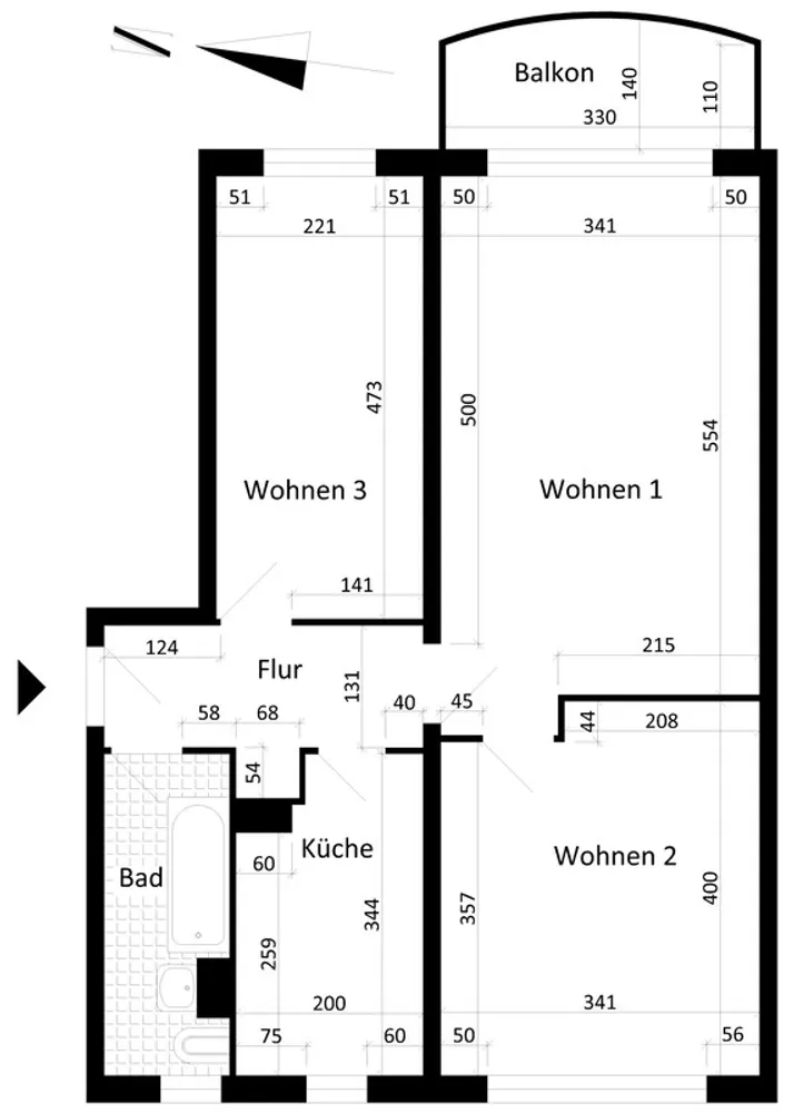 3 room apartment with 58 m² in Magdeburg – Photo 2