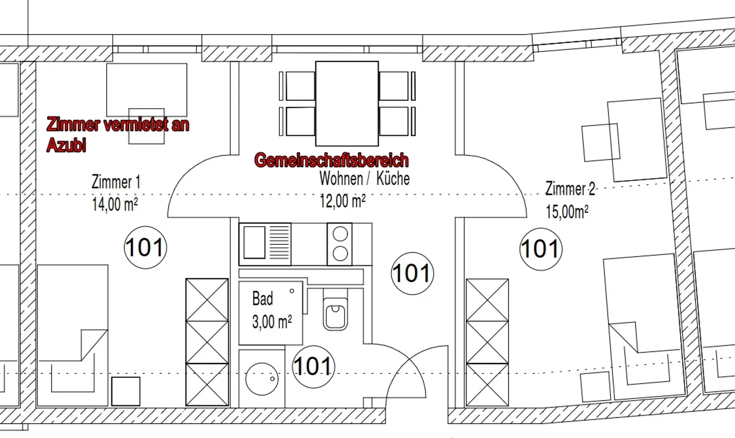 1 Zimmer Wohnung mit 22 m² in Augsburg – Bild 12