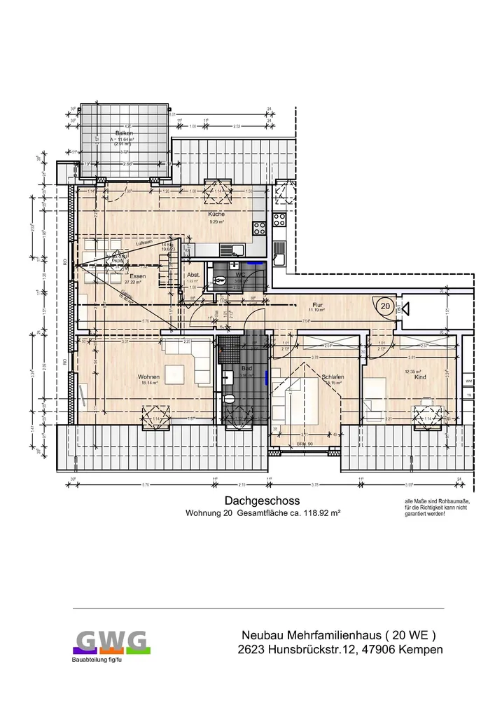 3 Zimmer Wohnung mit 119 m² in Kempen – Bild 10