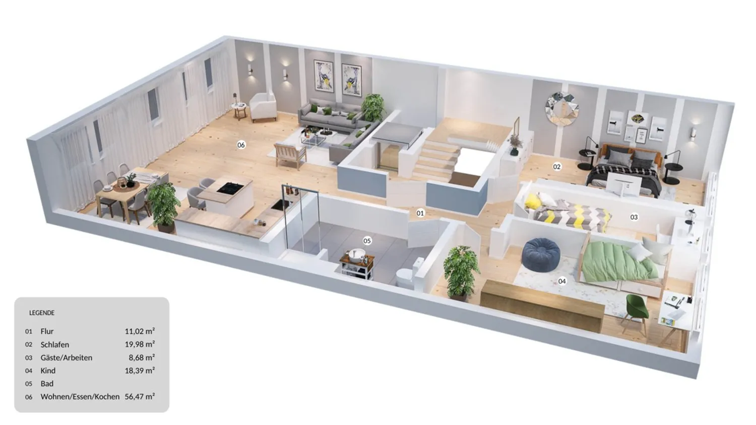 4 Zimmer Wohnung mit 128 m² in Erfurt – Bild 1