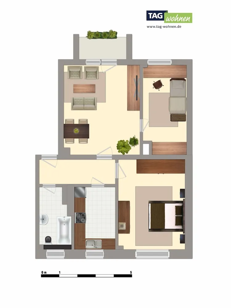 3 Zimmer Wohnung mit 58 m² in Merseburg – Bild 7