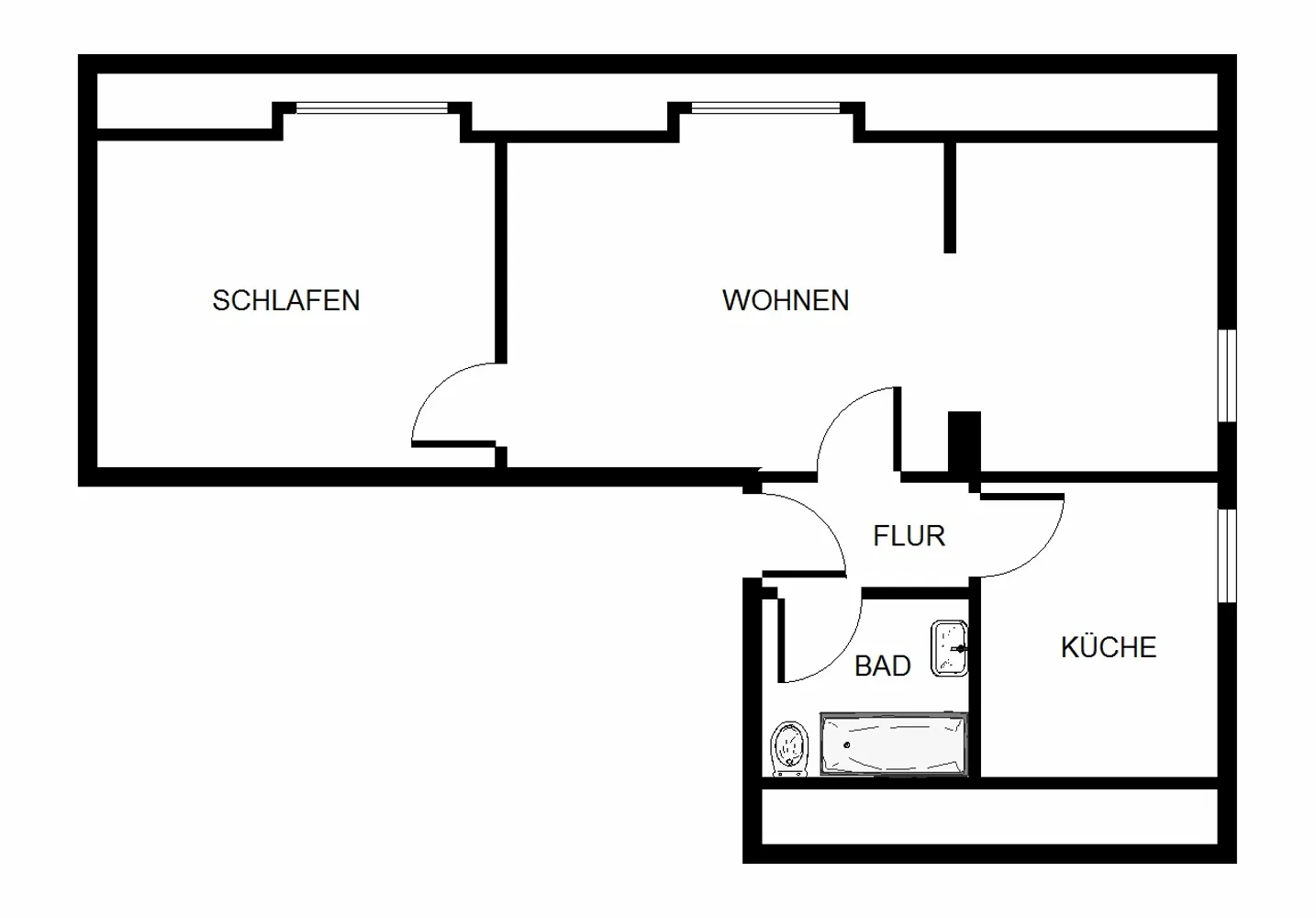 4 Zimmer Wohnung mit 57 m² in Gladbeck – Bild 1