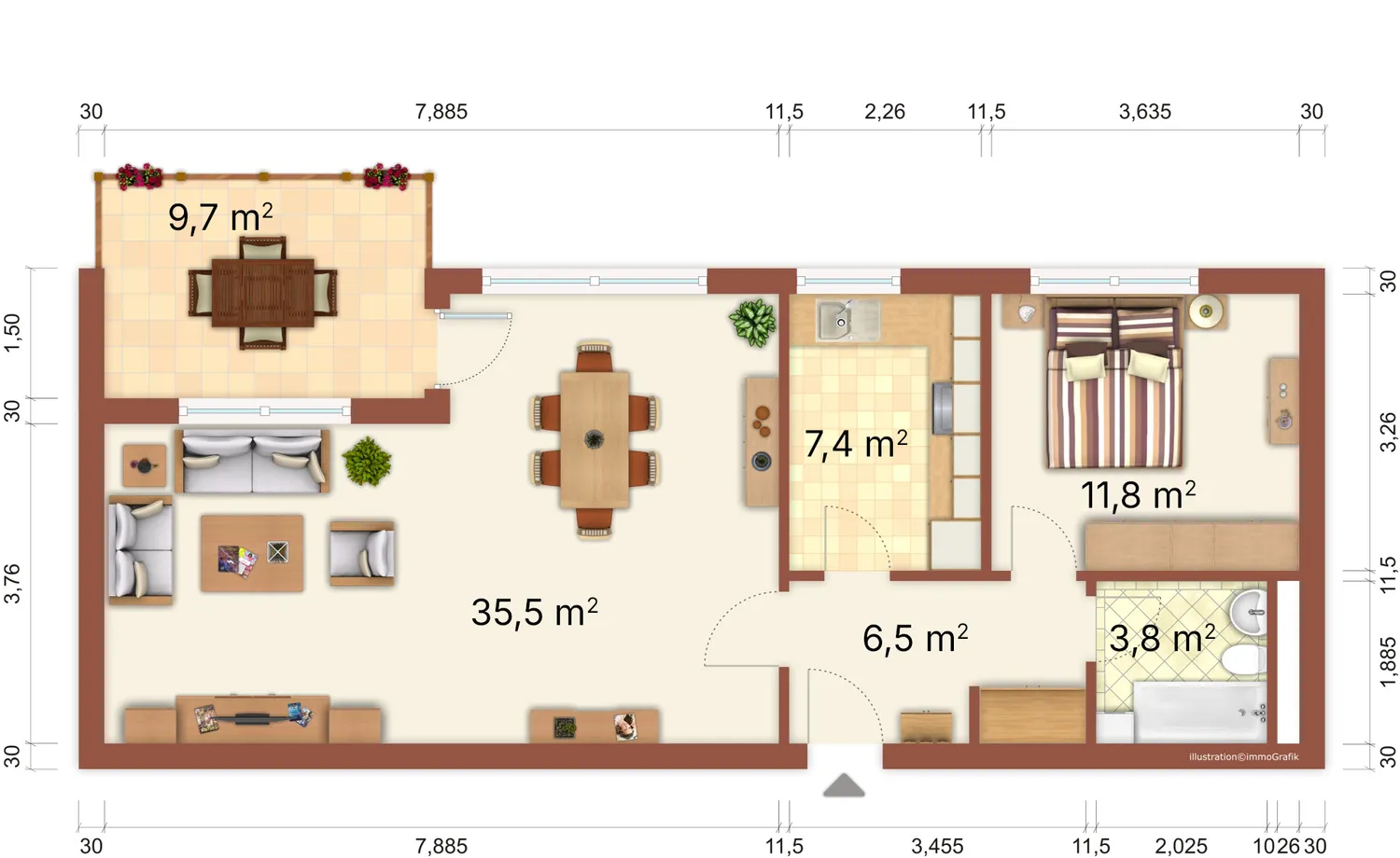 2 Zimmer Wohnung mit 65 m² in Hannover – Bild 2