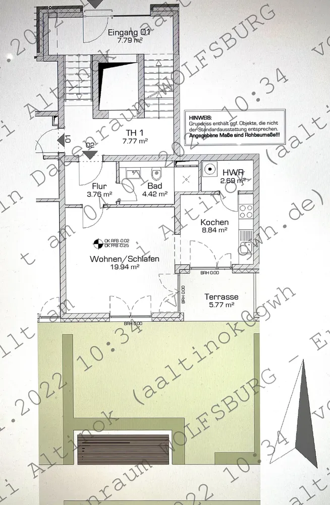1 Zimmer Wohnung mit 43 m² in Wolfsburg – Bild 1