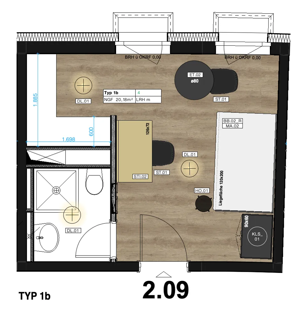 1 Zimmer Wohnung mit 21 m² in Berlin – Bild 6