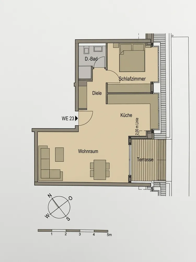 2 Zimmer Wohnung mit 63 m² in Köln – Bild 2