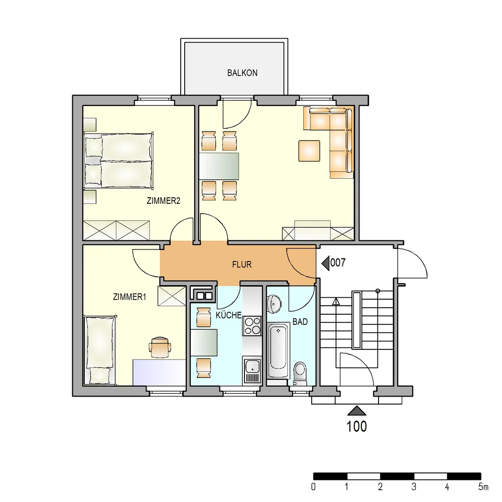 3 Zimmer Wohnung mit 62 m² in Stuttgart – Bild 2