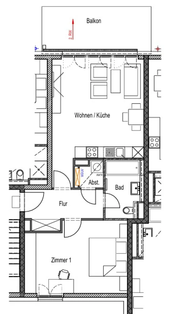 2 Zimmer Wohnung mit 67 m² in Wiesbaden – Bild 3