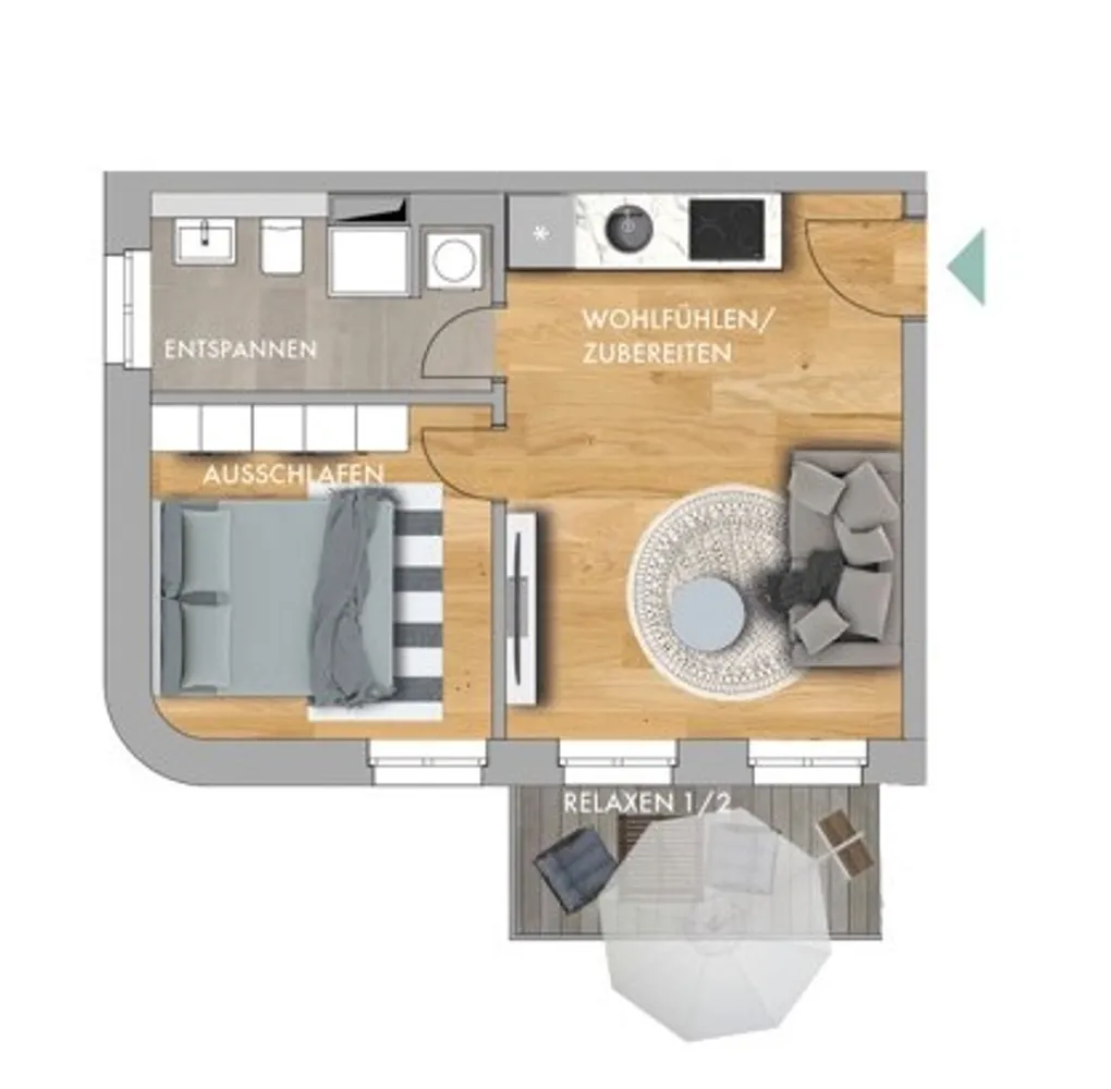2 Zimmer Wohnung mit 40 m² in Chemnitz – Bild 3