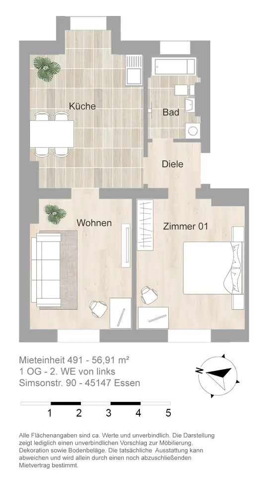 2 Zimmer Wohnung mit 57 m² in Essen – Bild 7