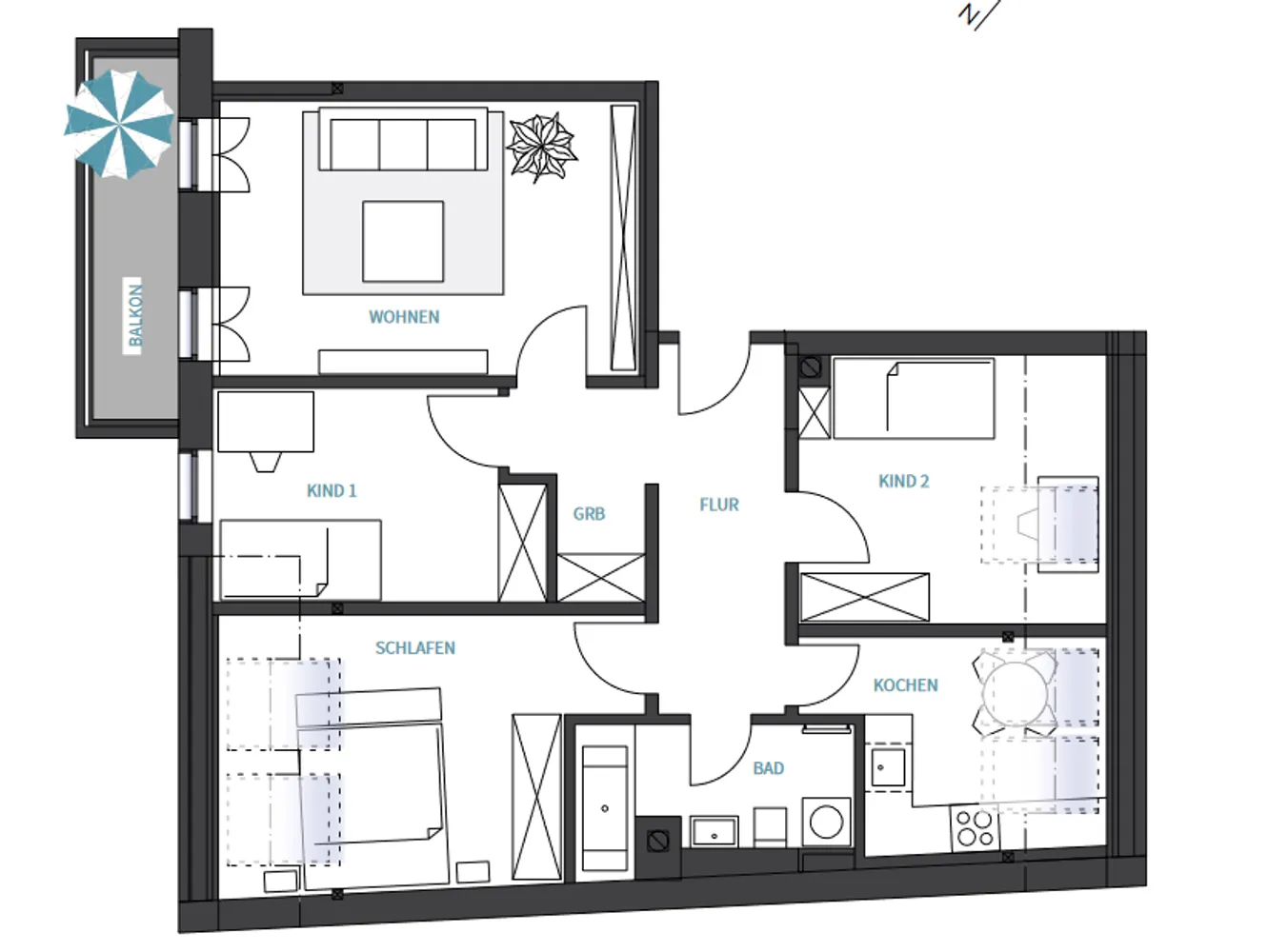 4 Zimmer Wohnung mit 82 m² in Chemnitz – Bild 9