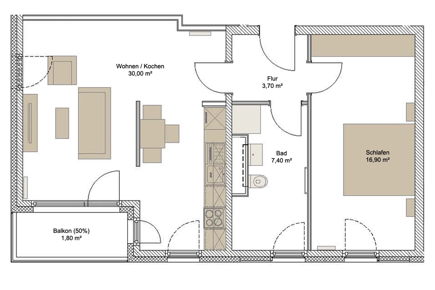 2 Zimmer Wohnung mit 60 m² in Dresden – Bild 5