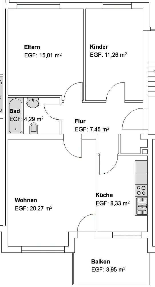 3 room apartment with 72 m² in Kassel – Photo 2