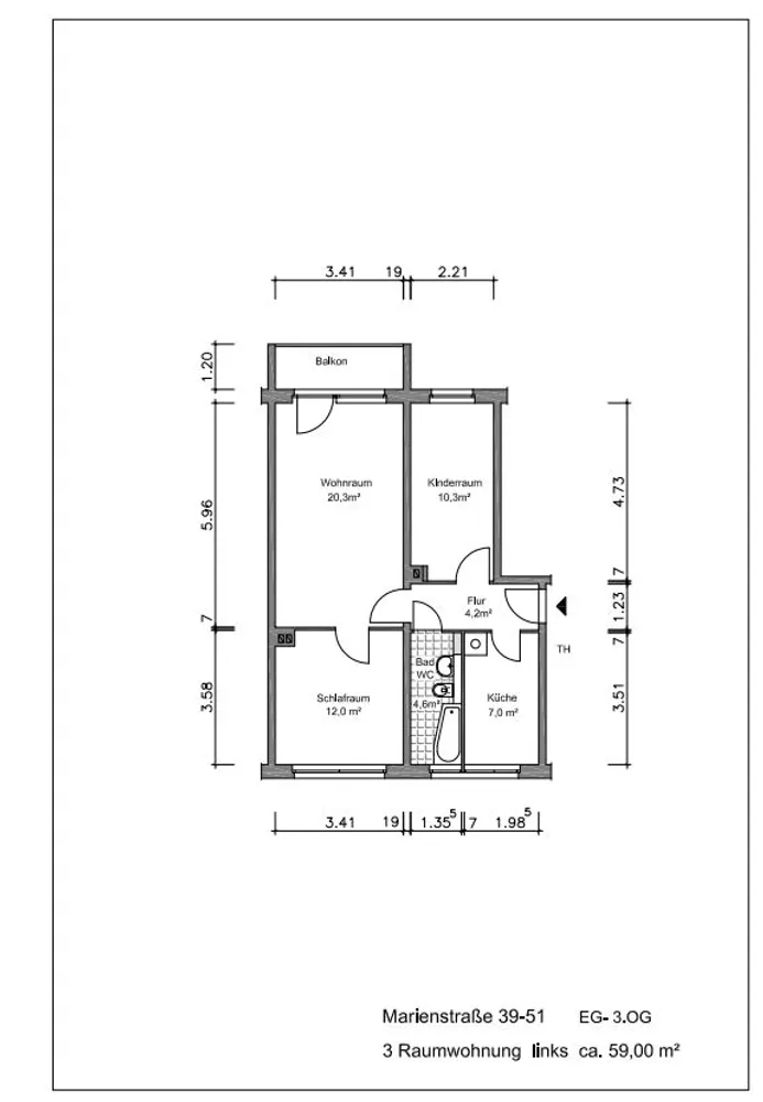 3 Zimmer Wohnung mit 59 m² in Gera – Bild 7