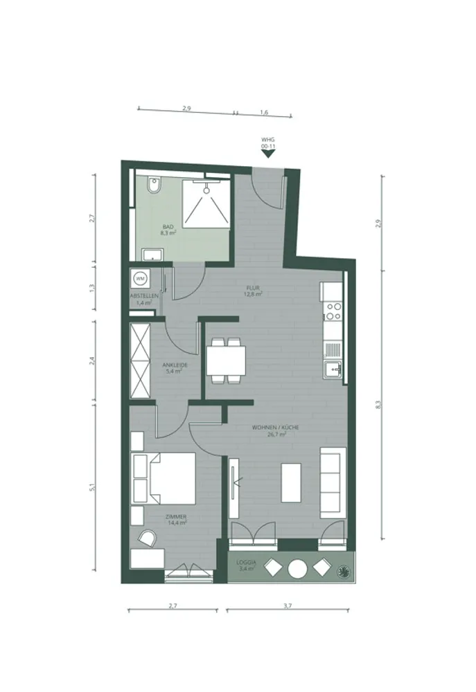 2 Zimmer Wohnung mit 69 m² in Hannover – Bild 9