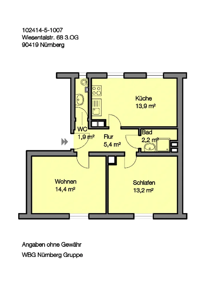 2 Zimmer Wohnung mit 51 m² in Nürnberg – Bild 8