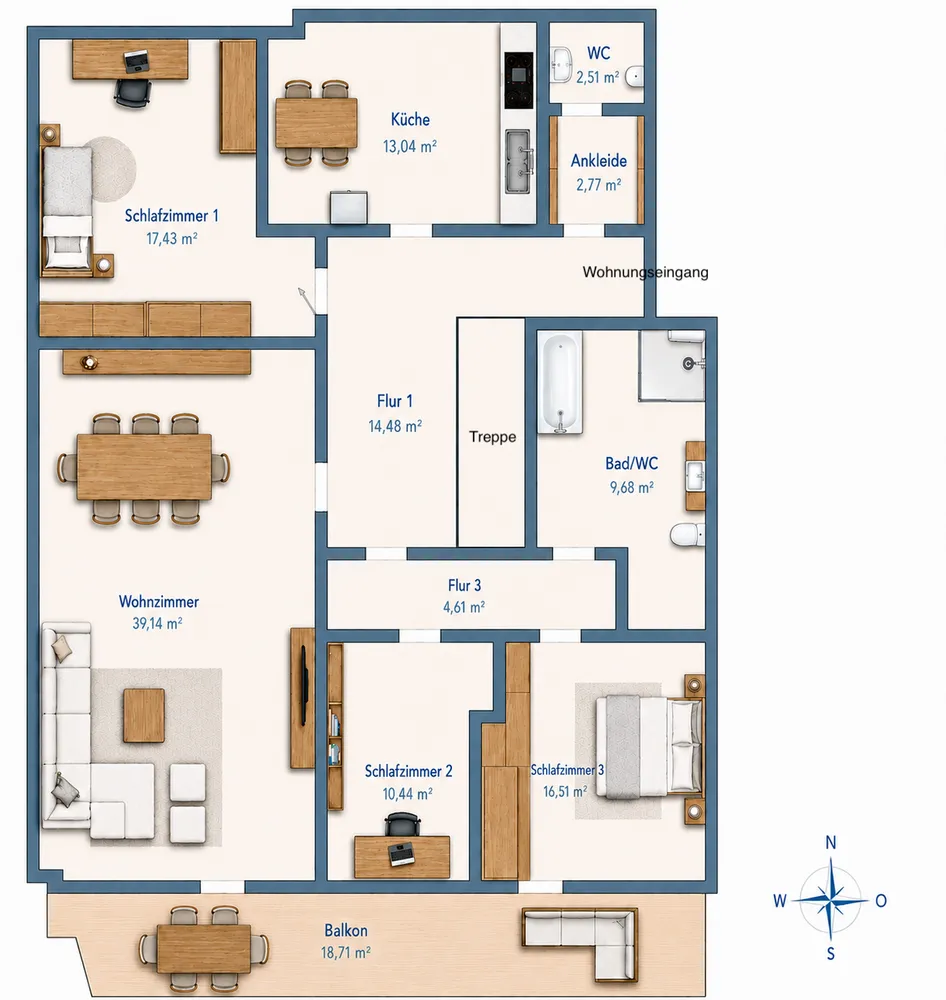 5 Zimmer Wohnung mit 162 m² in Hamburg – Bild 6