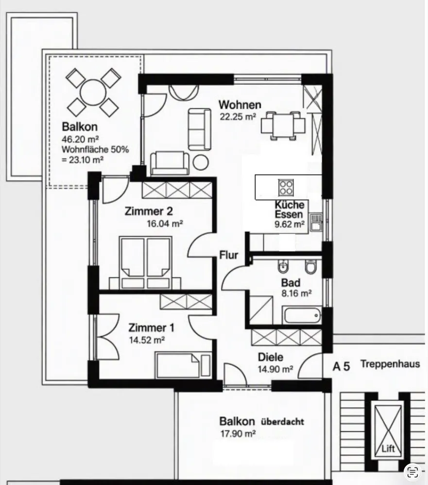 3 room apartment with 126 m² in Weil am Rhein – Photo 8