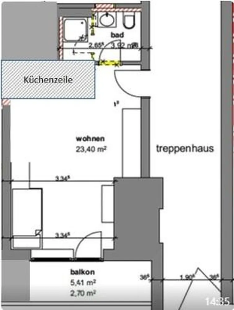 1 Zimmer Wohnung mit 30 m² in Ingolstadt – Bild 8