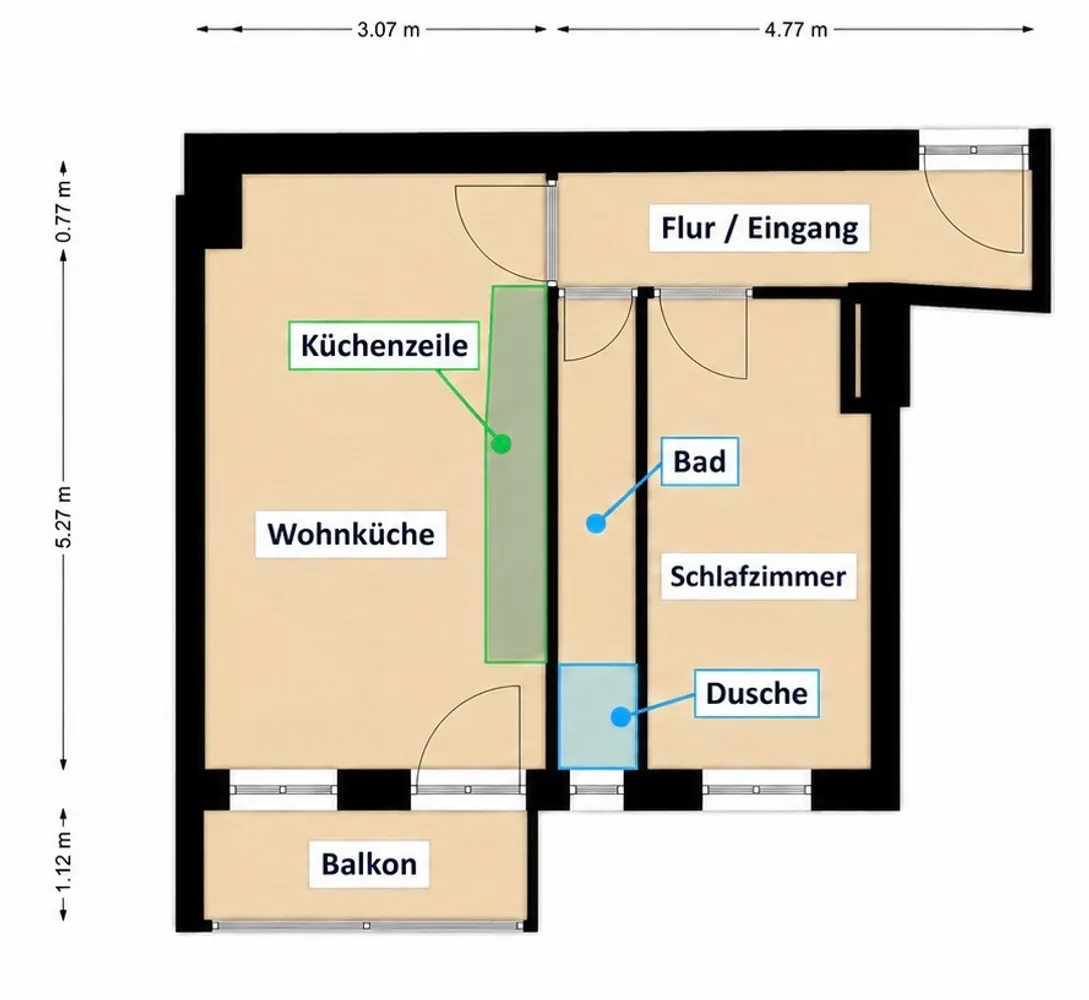 1 Zimmer Wohnung mit 42 m² in Berlin – Bild 2