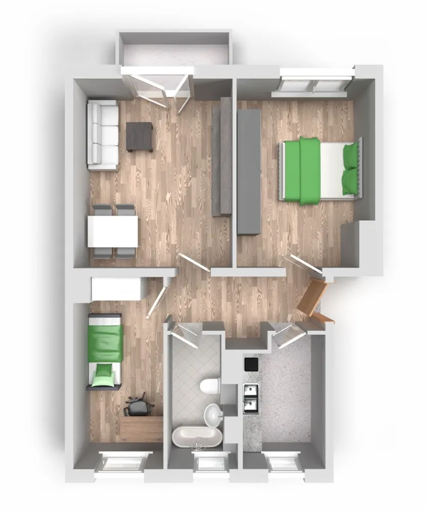 3 Zimmer Wohnung mit 59 m² in Halle (Saale) – Bild 5