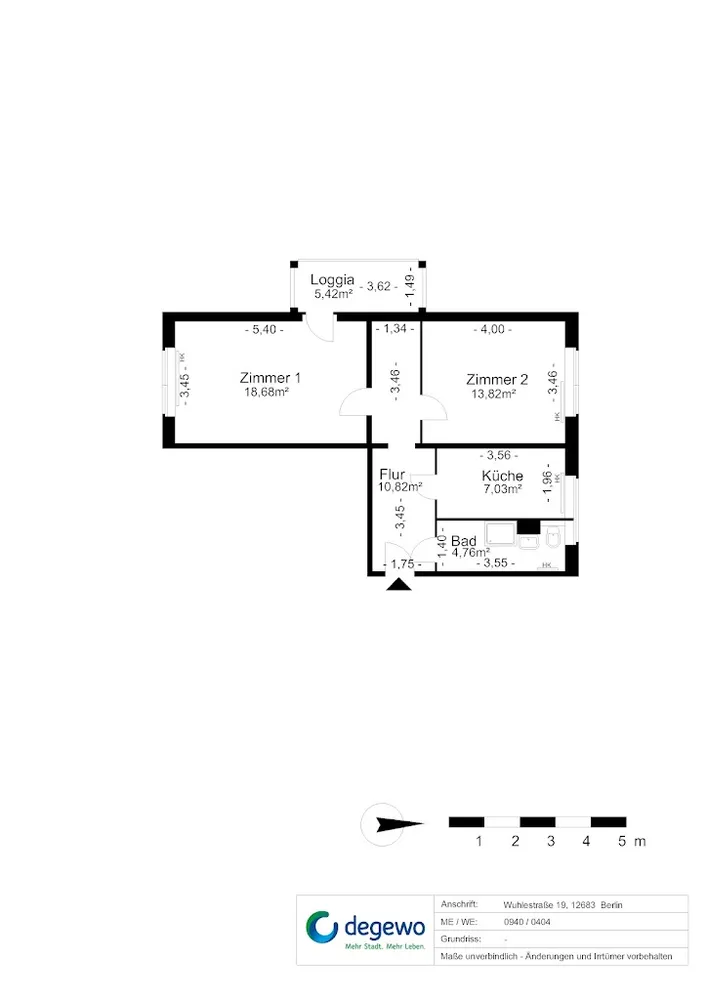 2 room apartment with 58 m² in Berlin – Photo 4