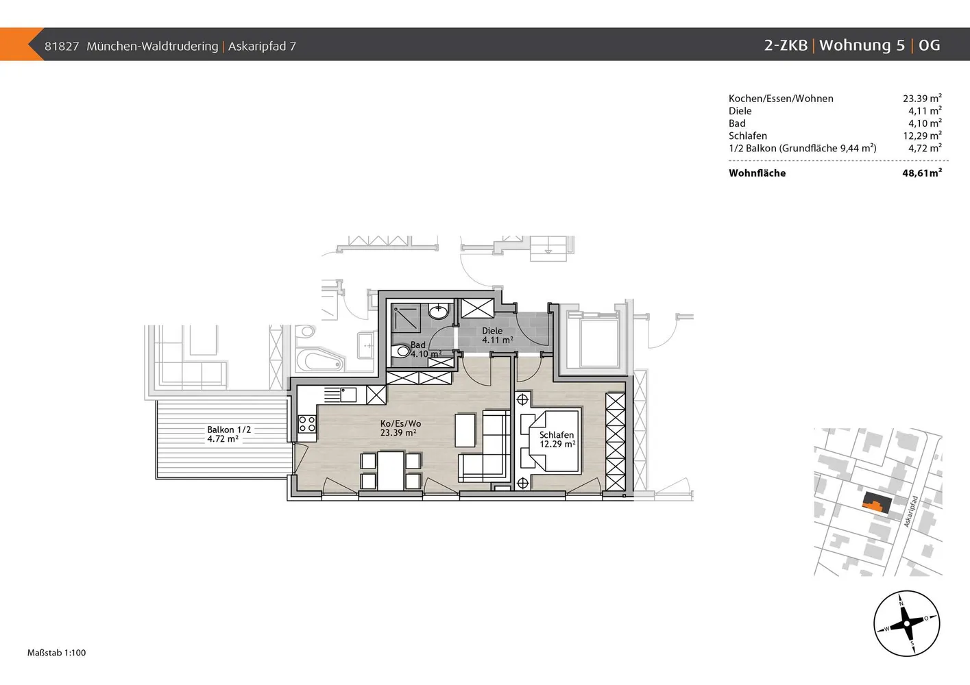 2 Zimmer Wohnung mit 49 m² in München – Bild 10