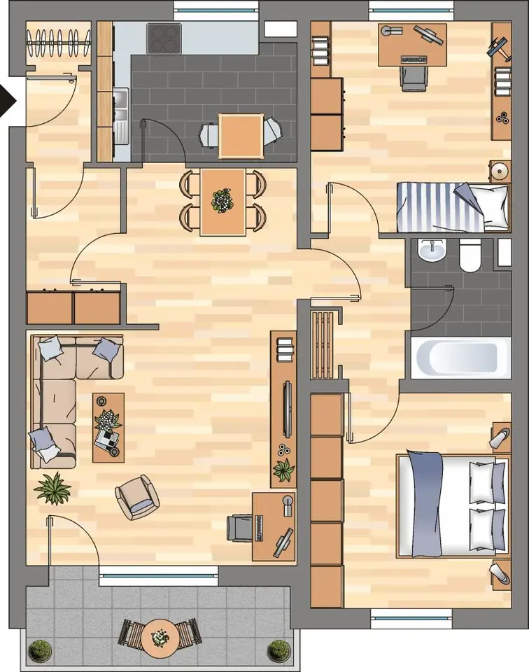 3 Zimmer Wohnung mit 79 m² in Braunschweig – Bild 7