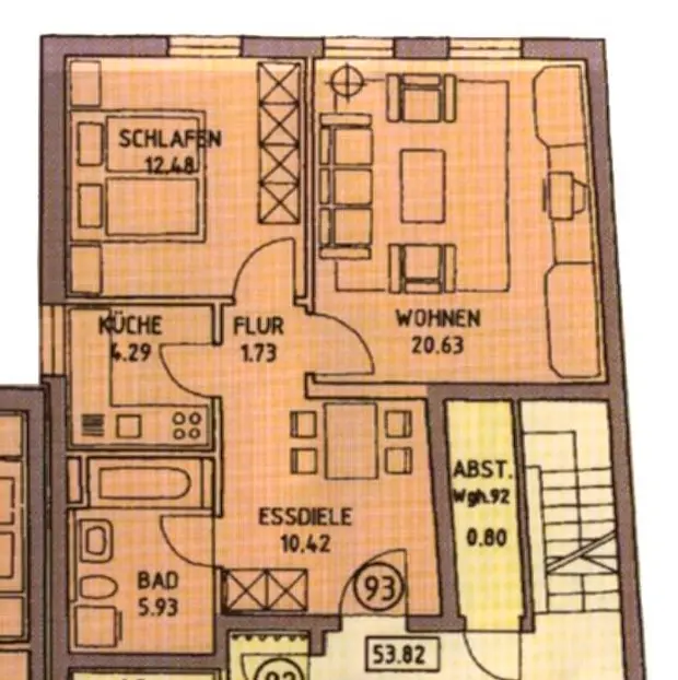 3 Zimmer Wohnung mit 54 m² in Landshut – Bild 4