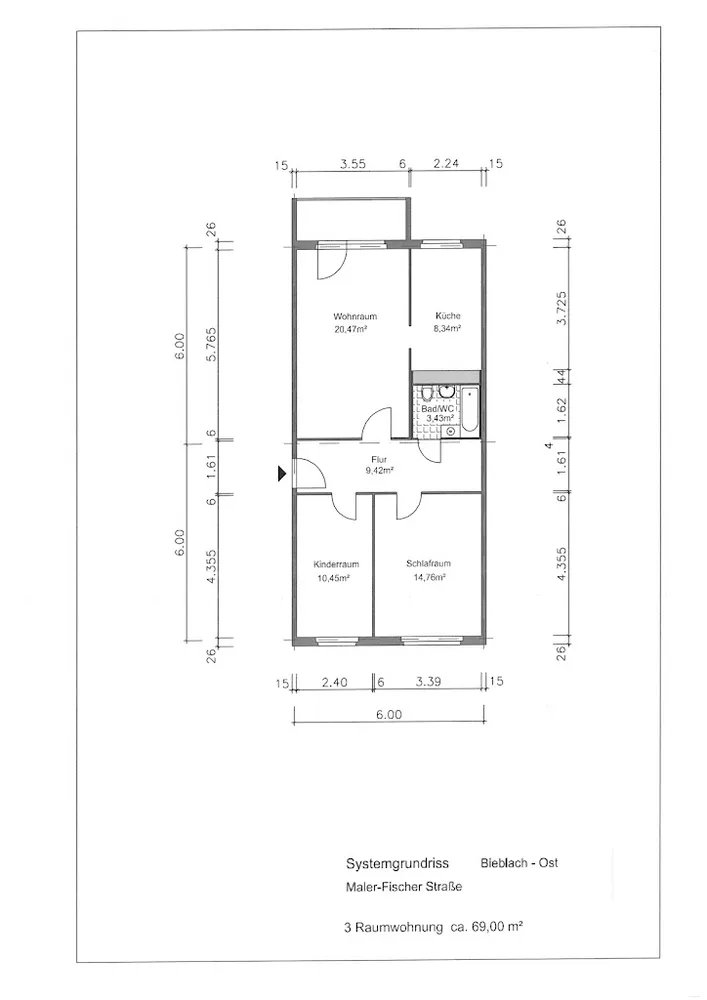 1 Zimmer Wohnung mit 32 m² in Gera – Bild 6