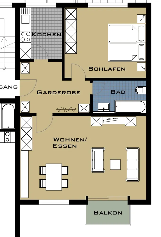 2 room apartment with 68 m² in Frankfurt am Main – Photo 8
