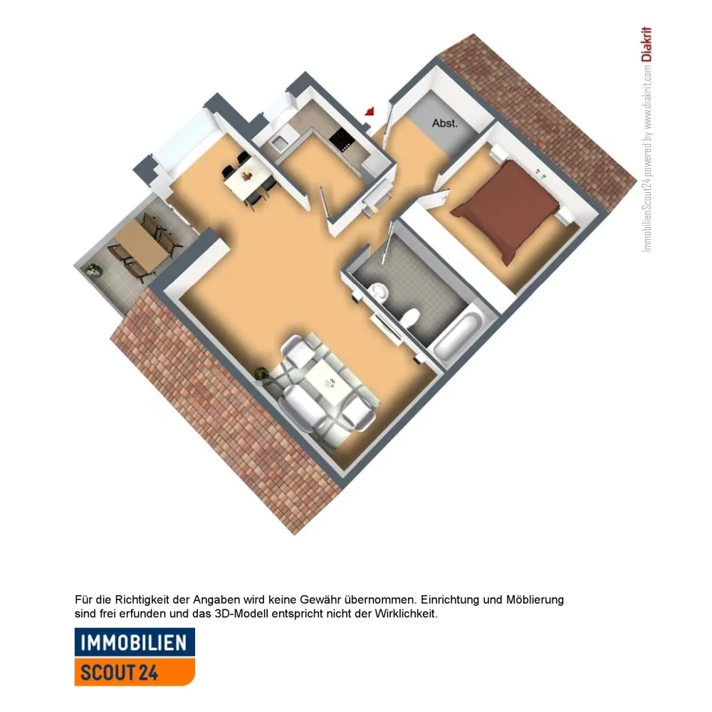 2 Zimmer Wohnung mit 57 m² in Mönchengladbach – Bild 1