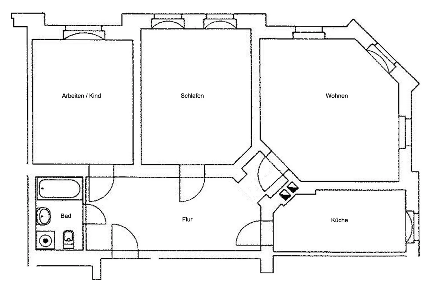 3 Zimmer Wohnung mit 77 m² in Dresden – Bild 2