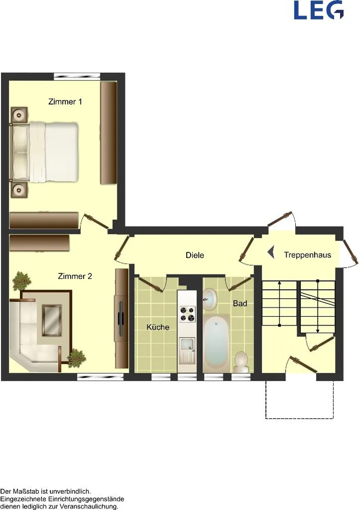 3 Zimmer Wohnung mit 43 m² in Lünen – Bild 3