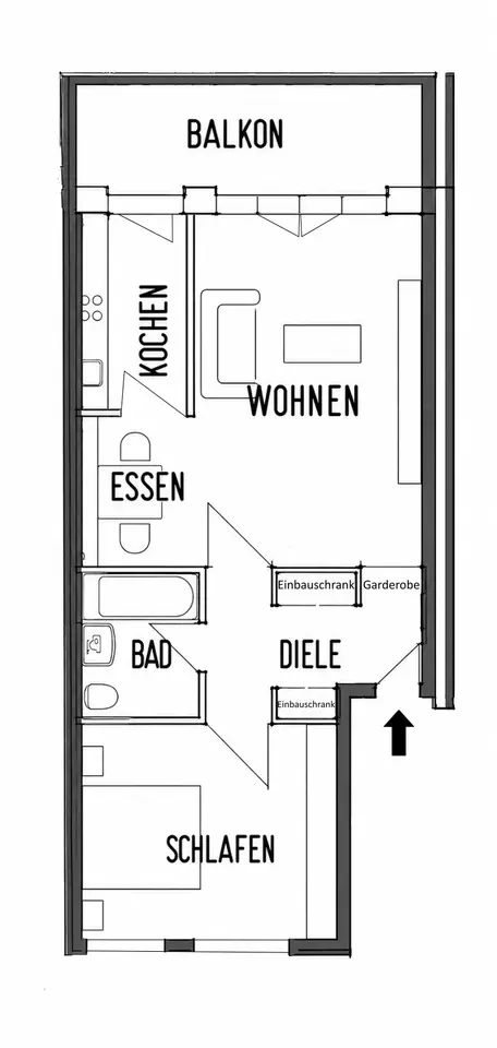 2 Zimmer Wohnung mit 55 m² in Osnabrück – Bild 8