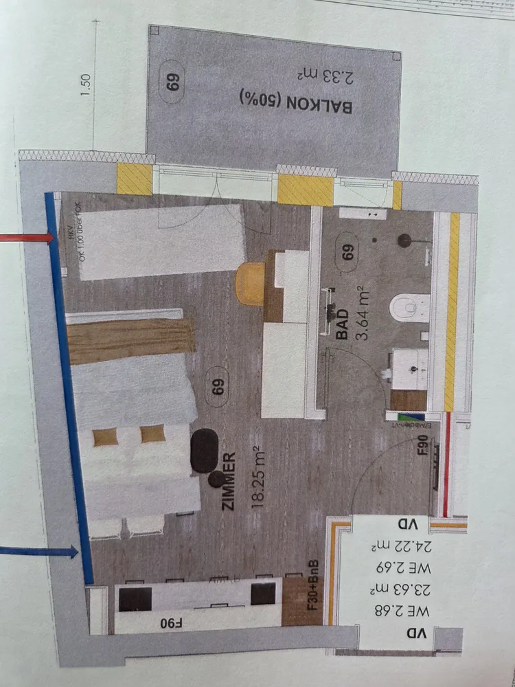 1 Zimmer Wohnung mit 24 m² in Regensburg – Bild 7