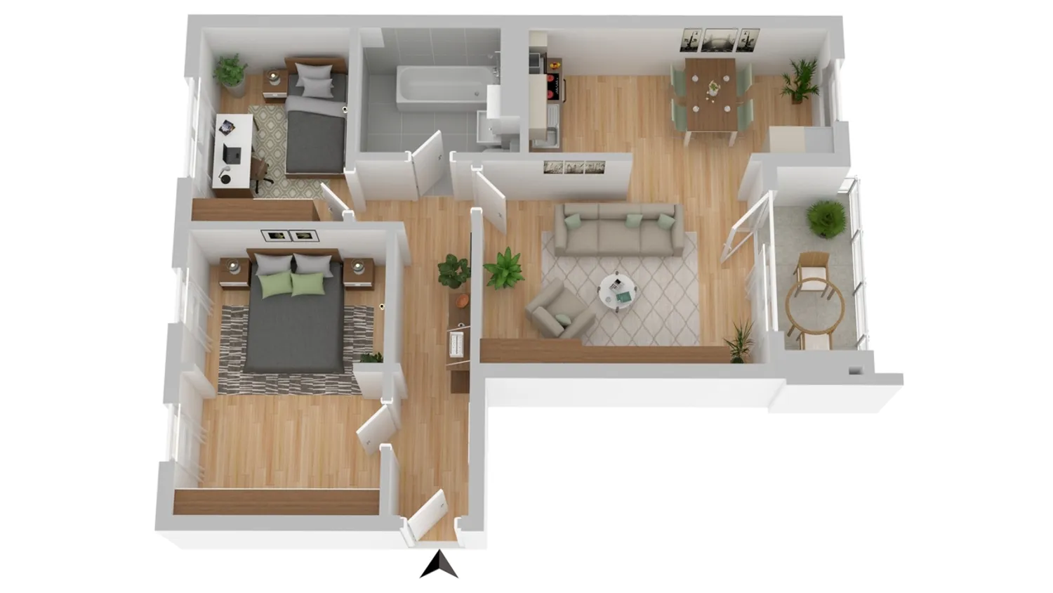 3 Zimmer Wohnung mit 68 m² in Rostock – Bild 4