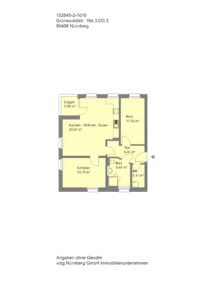 3 Zimmer Wohnung mit 71 m² in Nürnberg – Bild 12