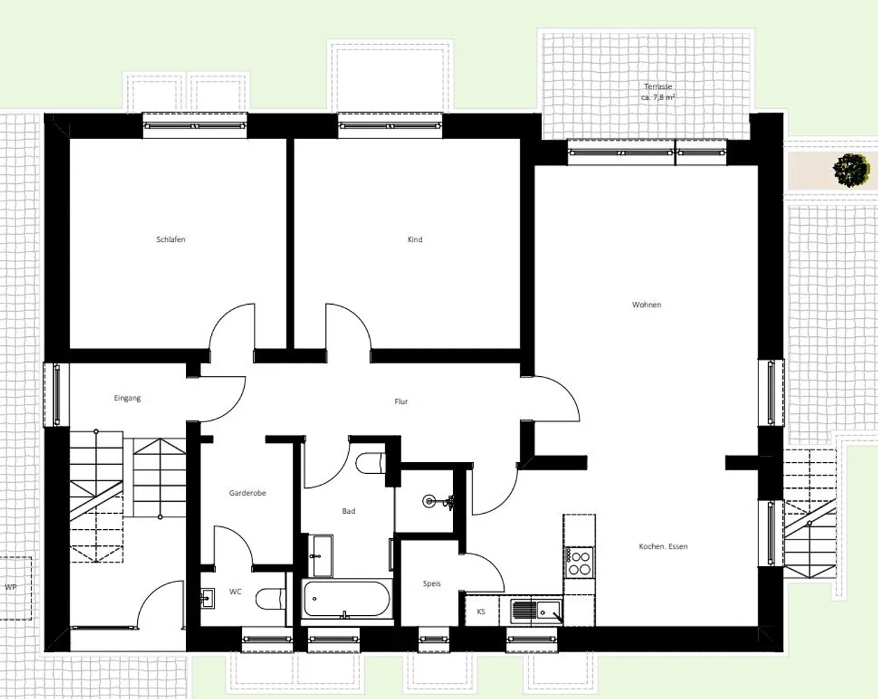 3 Zimmer Wohnung mit 106 m² in Ulm – Bild 7