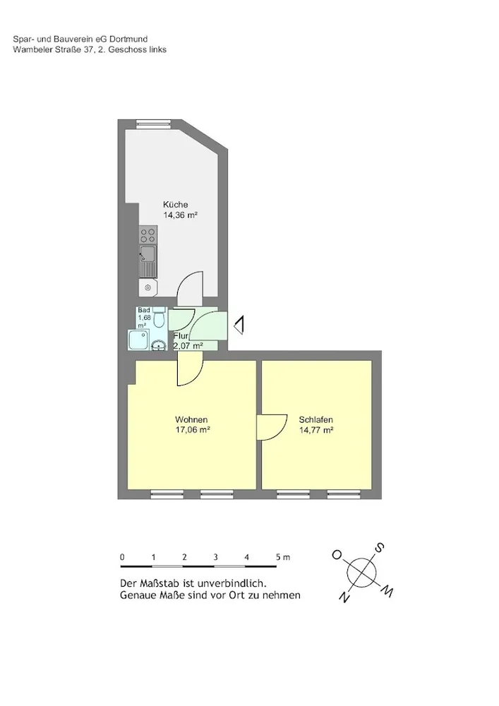 2 Zimmer Wohnung mit 51 m² in Dortmund – Bild 3