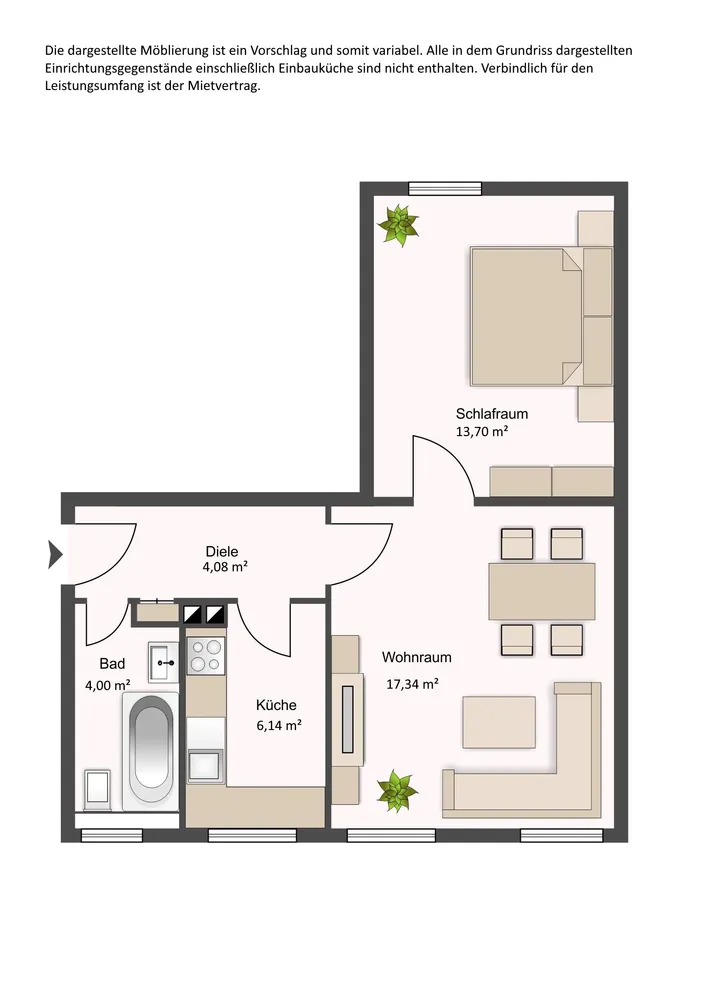 3 Zimmer Wohnung mit 48 m² in Darmstadt – Bild 3
