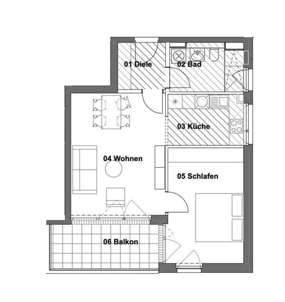 2 room apartment with 66 m² in Augsburg – Photo 5