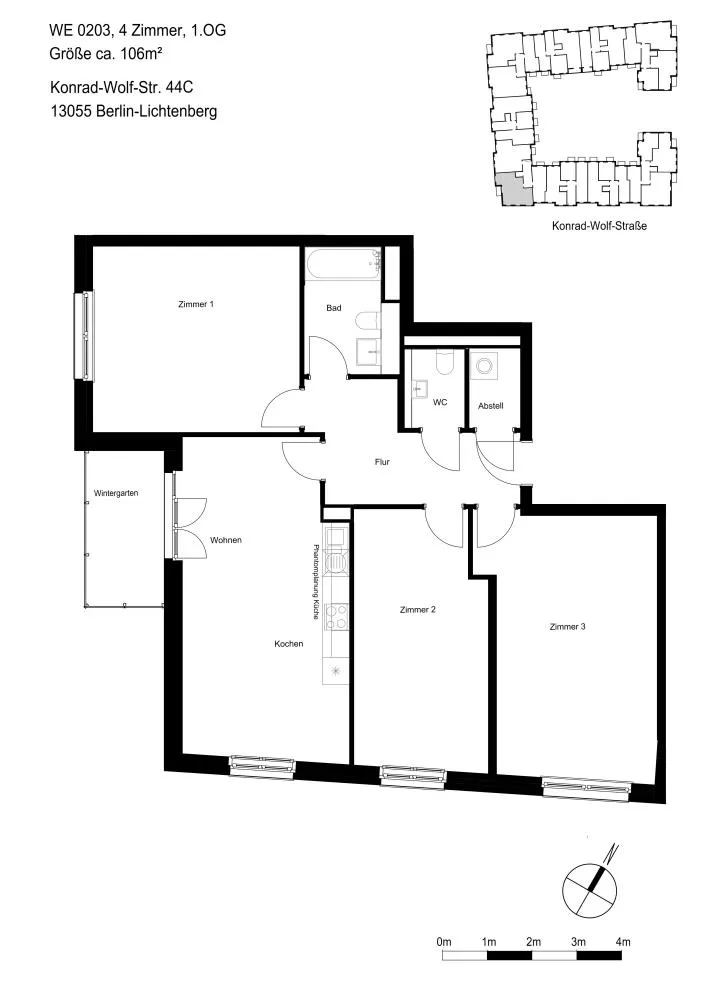 4 Zimmer Wohnung mit 106 m² in Berlin – Bild 2