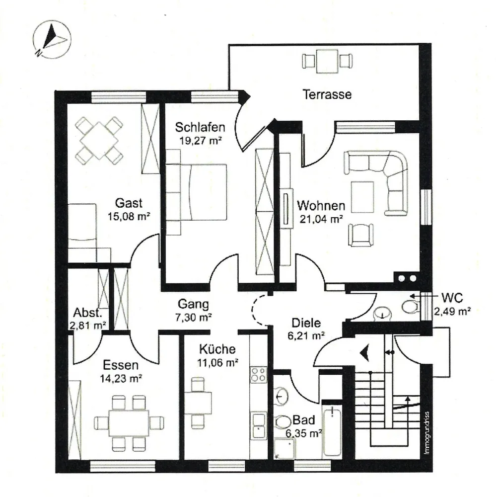 4 Zimmer Wohnung mit 110 m² in Dachau – Bild 1