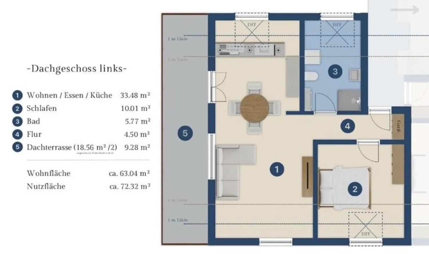 2 Zimmer Wohnung mit 63 m² in München – Bild 7