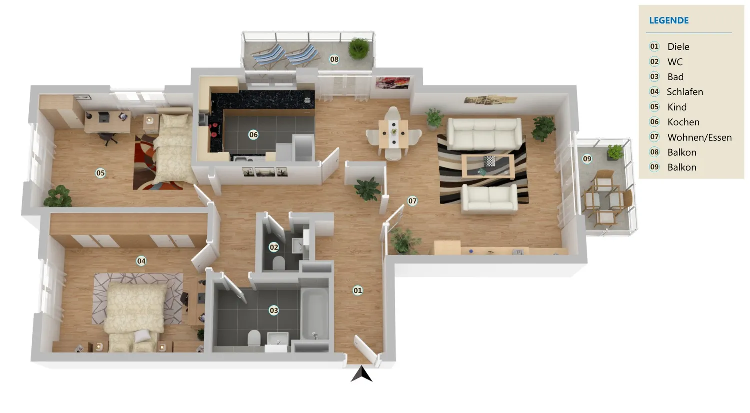 3 Zimmer Wohnung mit 84 m² in Düsseldorf – Bild 11