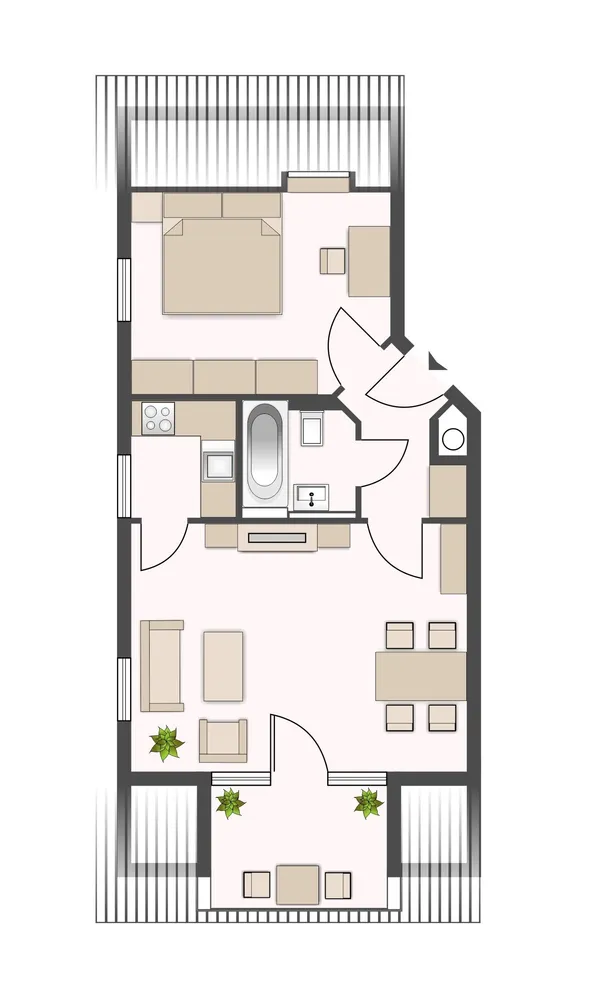 2 Zimmer Wohnung mit 43 m² in München – Bild 2