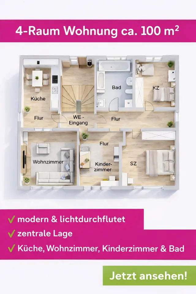 5 Zimmer Wohnung mit 95 m² in Zwickau – Bild 5