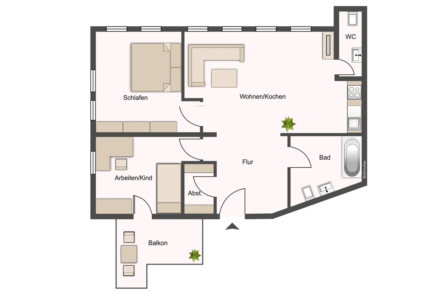 3 Zimmer Wohnung mit 81 m² in Dresden – Bild 2