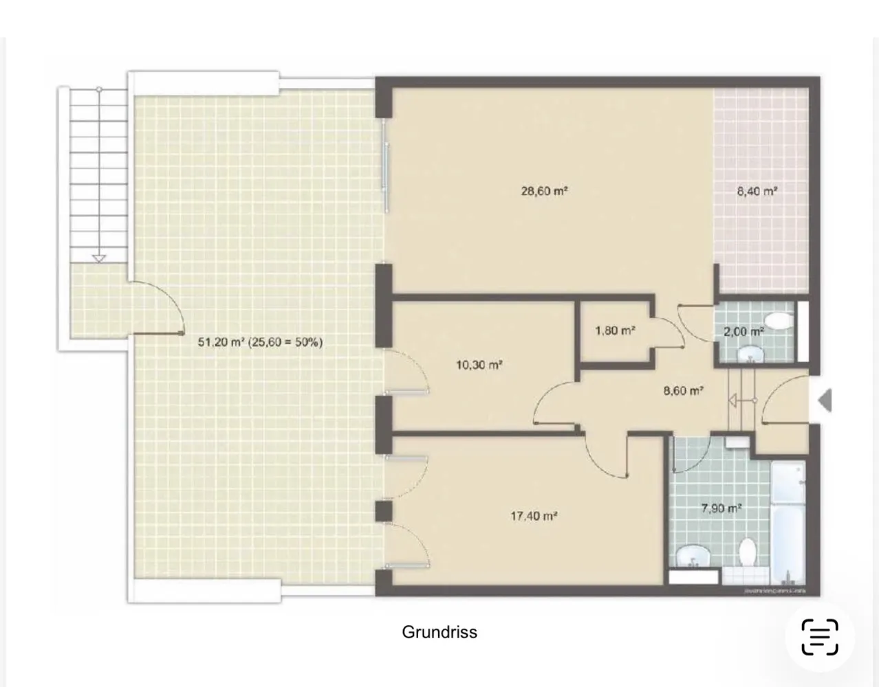 3 Zimmer Wohnung mit 111 m² in Frankfurt am Main – Bild 7
